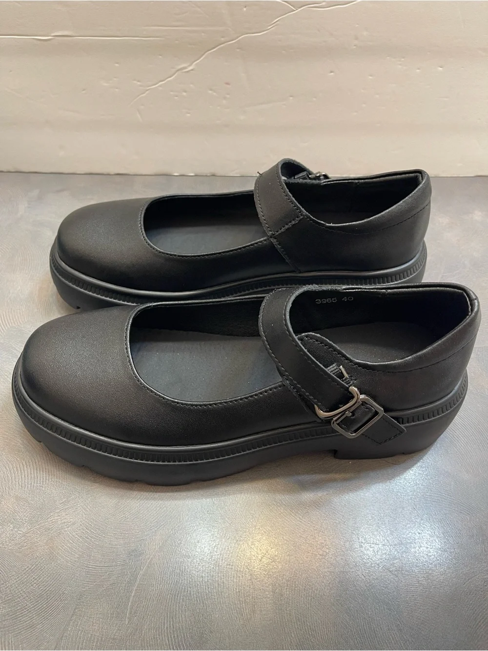 Ruiatoo Black Mary Jane Platform Shoes Comfortable School Goth Grunge Boho 8.5